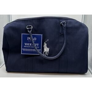 Ralph Lauren Polo Duffle Bag Navy Blue NWT Travel Duffle Gym Weekend Tote